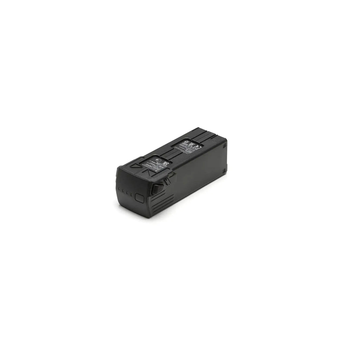 Black DJI Mavic 3 battery shown at bottom-down left view on a white background