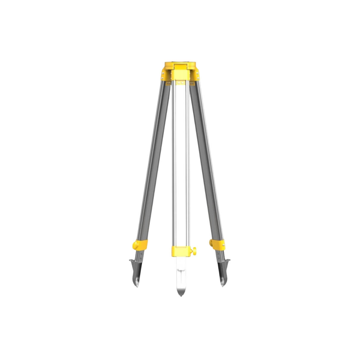 Tripod with yellow accents on a white background