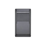 Black battery on a white background