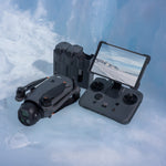 Mavic 4 Pro drone and RC Pro 2 controller set on a snowy background