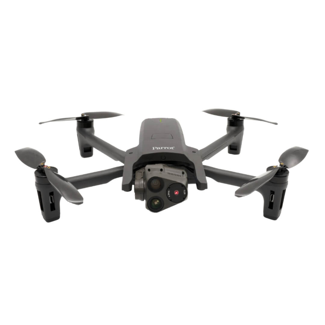 parrot grey drone on a white background