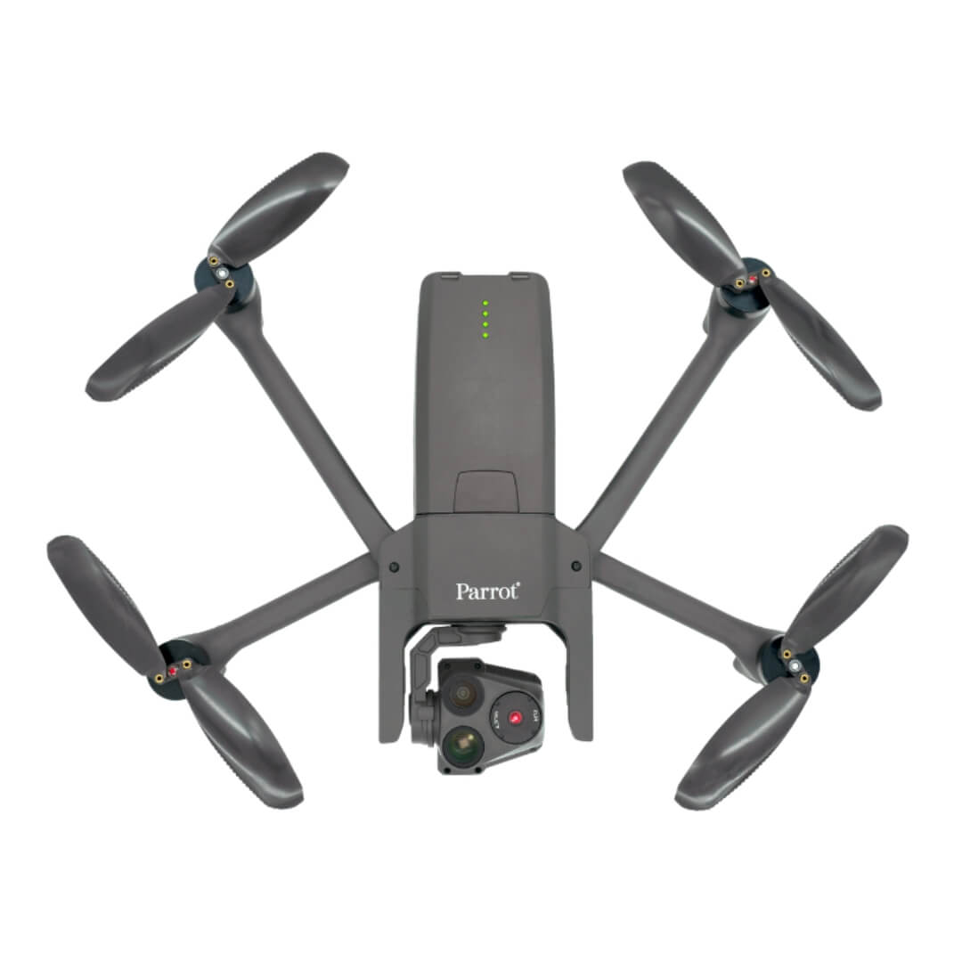 parrot grey drone on a white background