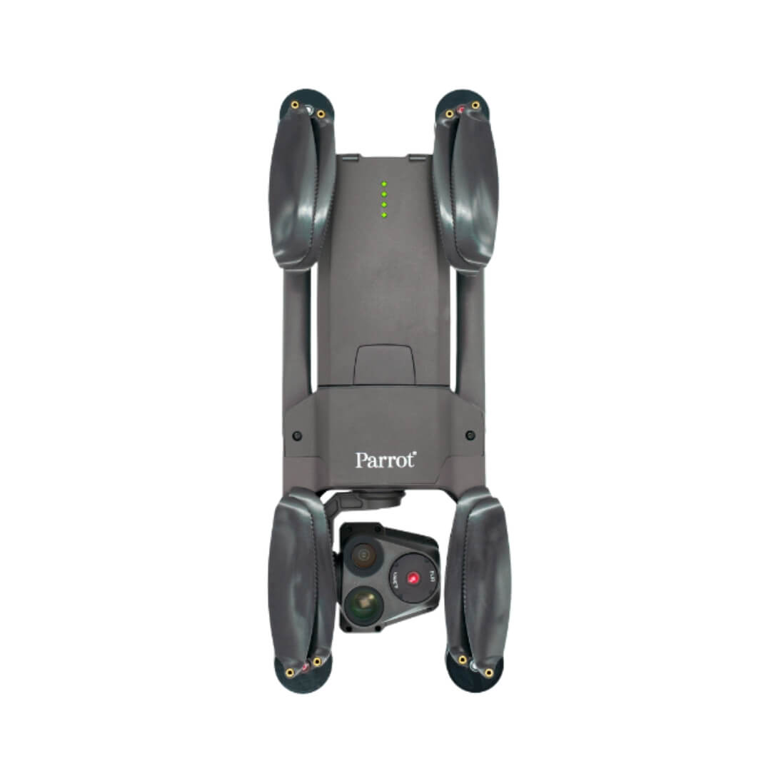 Parrot folded drone on a white background