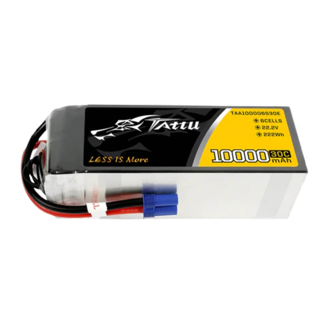 Tattu battery pack with specifications on a white background