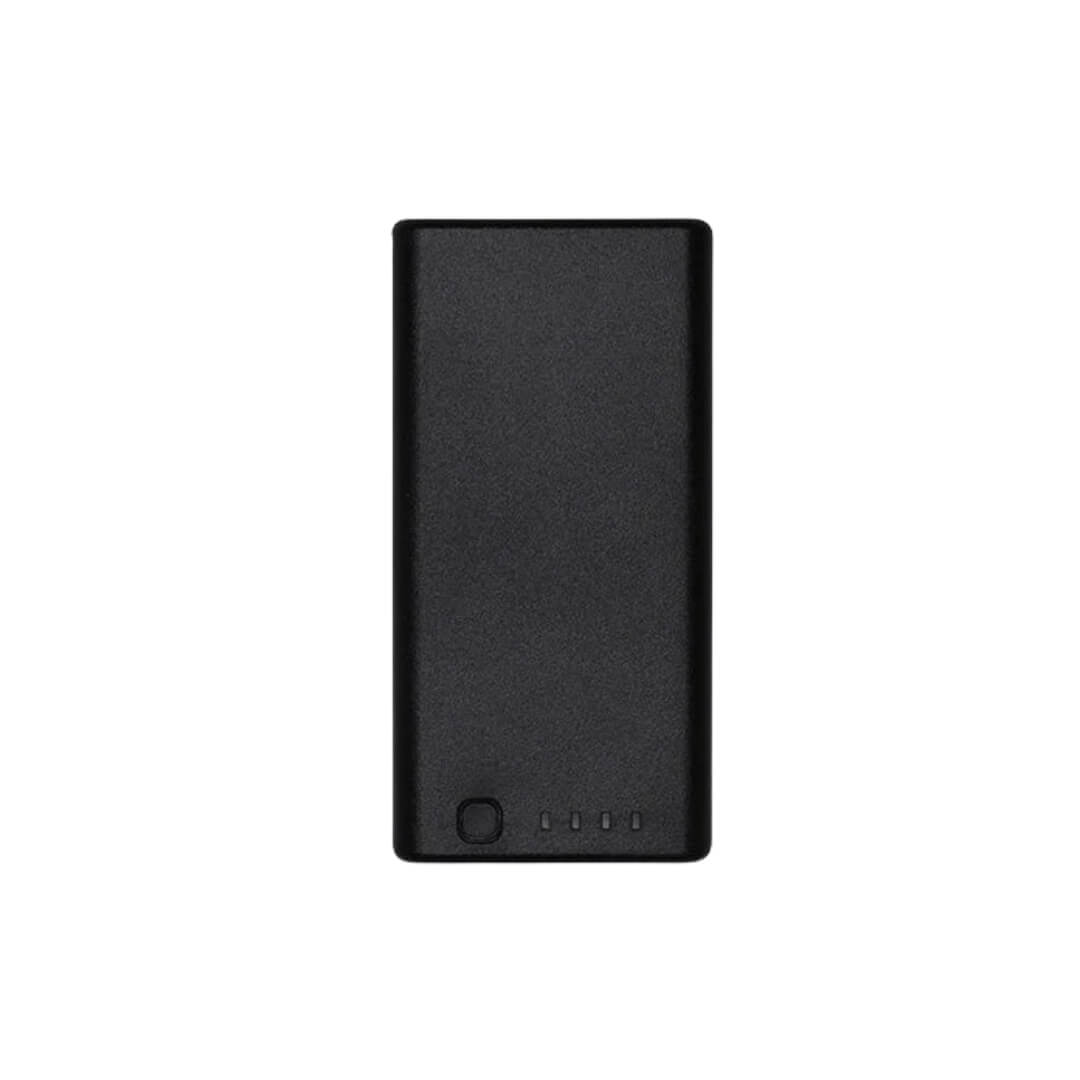 Black rectangular battery shown at front view on a white background