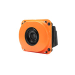 Orange camera module payload kit for Sony a6100 on a white background